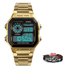 Load image into Gallery viewer, SKMEI Digital White Dial Men's Watch-1335 Gold