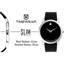 Load image into Gallery viewer, TIMEWEAR Men's Analogue Black Dial Leather Strap Watch - 190BDTG
