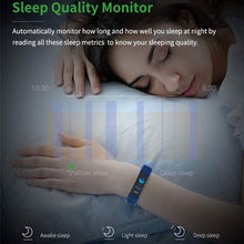 Load image into Gallery viewer, Techstream ID115 Plus Bluetooth Fitness Band Smart Watch Tracker with Heart Rate Sensor Activity Tracker Waterproof Body Functions

